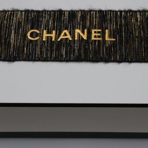 CHANEL Signature Medium White Gift Box with Gold Ribbon
